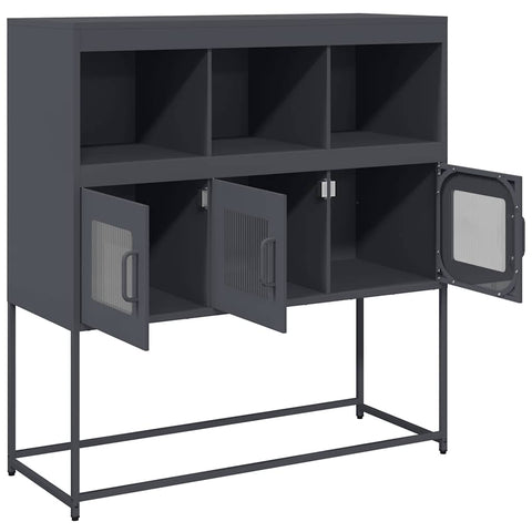 vidaXL Sideboard Anthracite 100.5x39x107 cm Cold-rolled Steel