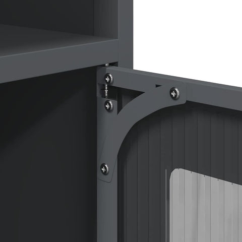 vidaXL Sideboard Anthracite 100.5x39x107 cm Cold-rolled Steel