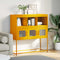 vidaXL Sideboard Mustard Yellow 100.5x39x107 cm Cold-rolled Steel