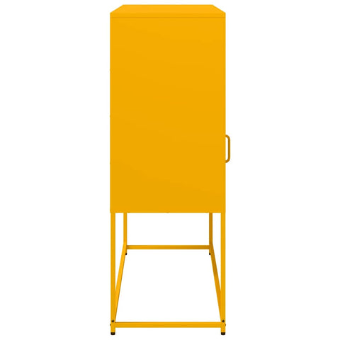 vidaXL Sideboard Mustard Yellow 100.5x39x107 cm Cold-rolled Steel