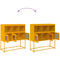 vidaXL Sideboard Mustard Yellow 100.5x39x107 cm Cold-rolled Steel