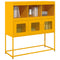 vidaXL Sideboard Mustard Yellow 100.5x39x107 cm Cold-rolled Steel