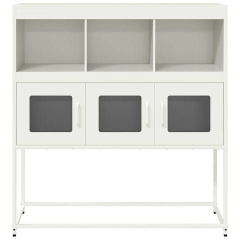 vidaXL Sideboard White 100.5x39x107 cm Cold-rolled Steel