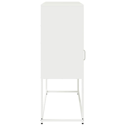 vidaXL Sideboard White 100.5x39x107 cm Cold-rolled Steel