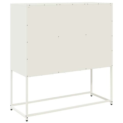 vidaXL Sideboard White 100.5x39x107 cm Cold-rolled Steel