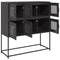 vidaXL Sideboard Black 100.5x39x107 cm Cold-rolled Steel