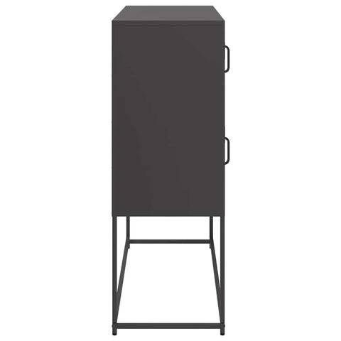 vidaXL Sideboard Black 100.5x39x107 cm Cold-rolled Steel