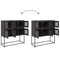 vidaXL Sideboard Black 100.5x39x107 cm Cold-rolled Steel