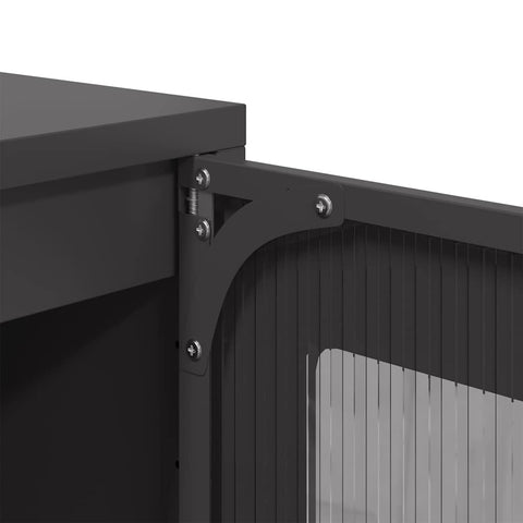 vidaXL Sideboard Black 100.5x39x107 cm Cold-rolled Steel
