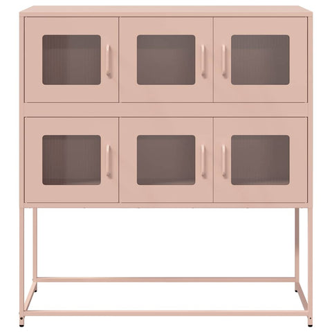 vidaXL Sideboard Pink 100.5x39x107 cm Cold-rolled Steel