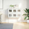 vidaXL Sideboard White 100.5x39x107 cm Cold-rolled Steel