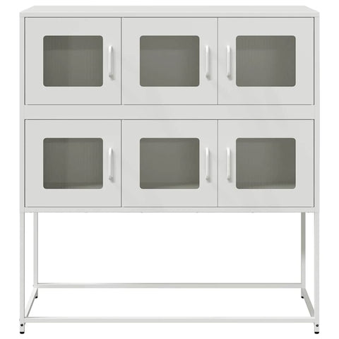vidaXL Sideboard White 100.5x39x107 cm Cold-rolled Steel