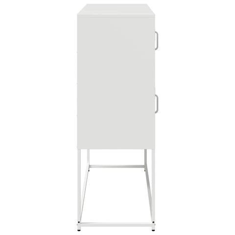 vidaXL Sideboard White 100.5x39x107 cm Cold-rolled Steel