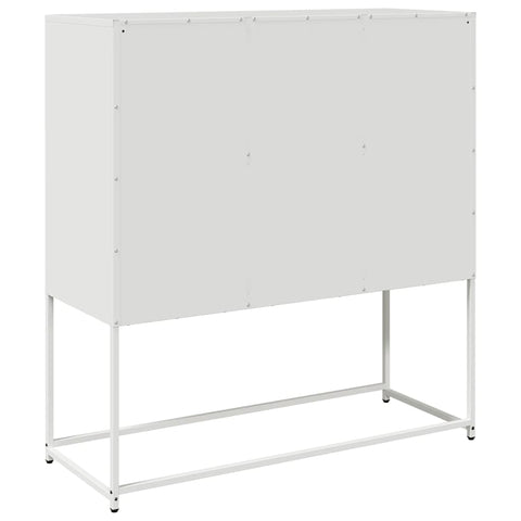 vidaXL Sideboard White 100.5x39x107 cm Cold-rolled Steel