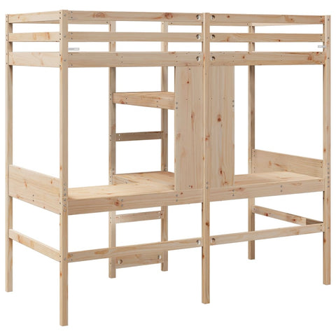 vidaXL Loft Bed Frame without Mattress 80x200cm Solid Wood Pine