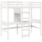 vidaXL Loft Bed Frame without Mattress White 90x190cm Solid Wood Pine