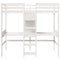 vidaXL Loft Bed Frame without Mattress White 90x190cm Solid Wood Pine