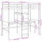 vidaXL Loft Bed Frame without Mattress White 90x190cm Solid Wood Pine