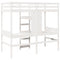 vidaXL Loft Bed Frame without Mattress White 75x190cm Solid Wood Pine