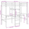 vidaXL Loft Bed Frame without Mattress White 75x190cm Solid Wood Pine