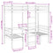 vidaXL Loft Bed Frame with Desk and Chairs White 90x200cm Solid Wood Pine