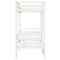 vidaXL Loft Bed Frame with Desk and Chairs White 80x200cm Solid Wood Pine