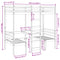 vidaXL Loft Bed Frame with Desk and Chairs White 80x200cm Solid Wood Pine