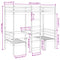 vidaXL Loft Bed Frame with Desk and Chairs Wax Brown 80x200cm Solid Wood Pine