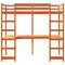 vidaXL Loft Bed Frame without Mattress Wax Brown 80x200 cm Solid Wood Pine