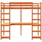 vidaXL Loft Bed Frame without Mattress Wax Brown 75x190 cm Small Single Solid Wood Pine