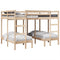 vidaXL Triple Bunk Bed Frame 140x200/70x140 cm Solid Wood Pine