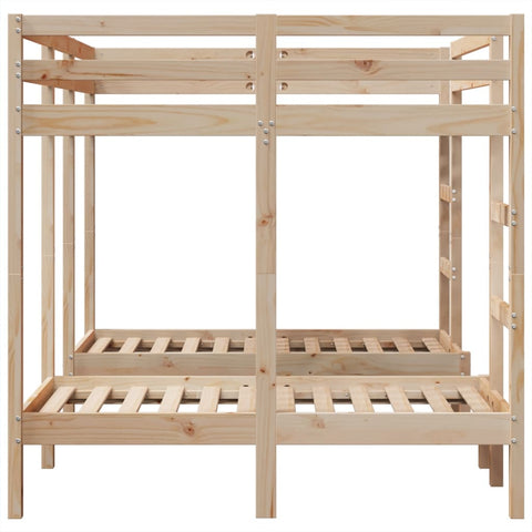 vidaXL Triple Bunk Bed Frame 140x200/70x140 cm Solid Wood Pine