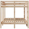 vidaXL Triple Bunk Bed Frame 140x200/70x140 cm Solid Wood Pine