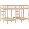 vidaXL Triple Bunk Bed Frame 140x200/70x140 cm Solid Wood Pine