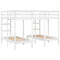 vidaXL Triple Bunk Bed Frame White 140x200/70x140 cm Solid Wood Pine