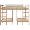 vidaXL Triple Bunk Bed Frame 160x200/80x160 cm Solid Wood Pine