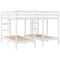 vidaXL Triple Bunk Bed Frame White 160x200/80x160 cm Solid Wood Pine