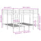 vidaXL Triple Bunk Bed Frame 200x200/80x200 cm Solid Wood Pine