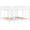 vidaXL Triple Bunk Bed Frame White 200x200/80x200 cm Solid Wood Pine