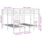 vidaXL Triple Bunk Bed Frame White 200x200/80x200 cm Solid Wood Pine