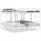 vidaXL Triple Bunk Bed Frame White 200x200/80x200 cm Solid Wood Pine