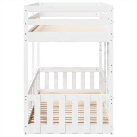 vidaXL Bunk Bed White 80x200 cm Solid Wood Pine