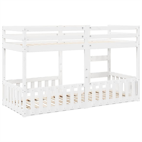 vidaXL Bunk Bed White 80x200 cm Solid Wood Pine