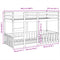 vidaXL Bunk Bed White 80x200 cm Solid Wood Pine