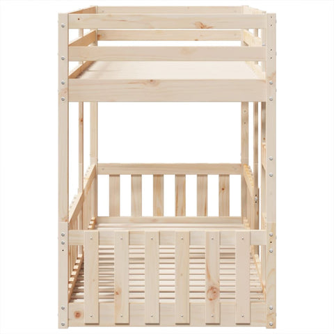 vidaXL Bunk Bed 90x200 cm Solid Wood Pine