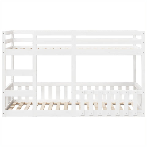 vidaXL Bunk Bed White 90x200 cm Solid Wood Pine