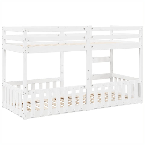 vidaXL Bunk Bed White 90x200 cm Solid Wood Pine