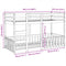 vidaXL Bunk Bed White 90x200 cm Solid Wood Pine