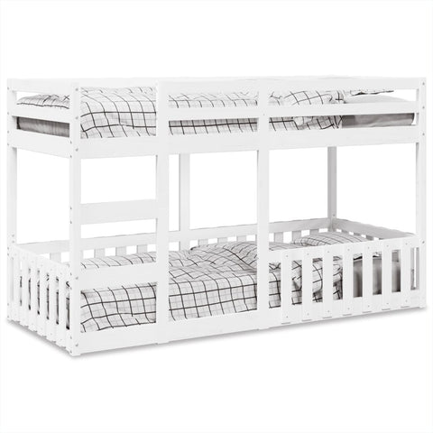 vidaXL Bunk Bed White 90x200 cm Solid Wood Pine