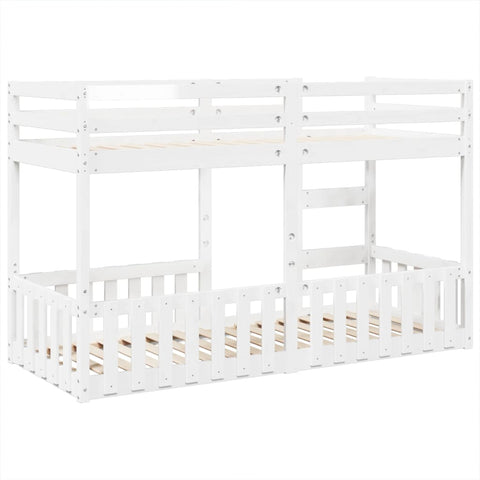 vidaXL Bunk Bed White 90x190 cm Solid Wood Pine